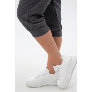 Бриджи женские "Ричи" футер 2-х нитка (р-ры: 48-58) графит