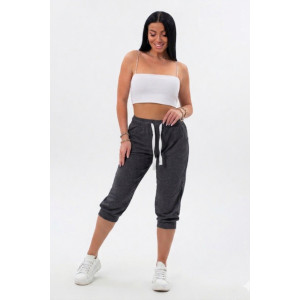 Бриджи женские "Ричи" футер 2-х нитка (р-ры: 48-58) графит