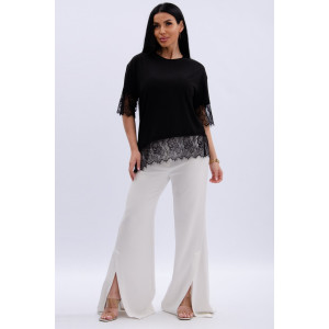 Футболка женская "Жизель 2" кулирка с лайкрой (р-ры: 46-60) черный