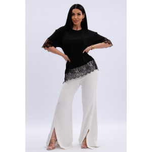 Футболка женская "Жизель 2" кулирка с лайкрой (р-ры: 46-60) черный