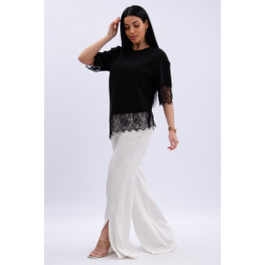 Футболка женская "Жизель 2" кулирка с лайкрой (р-ры: 46-60) черный