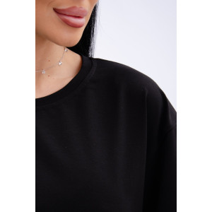 Футболка женская "Жизель 2" кулирка с лайкрой (р-ры: 46-60) черный