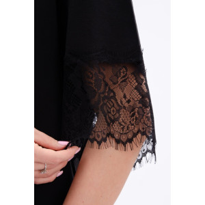 Футболка женская "Жизель 2" кулирка с лайкрой (р-ры: 46-60) черный