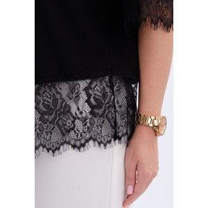 Футболка женская "Жизель 2" кулирка с лайкрой (р-ры: 46-60) черный