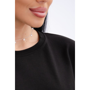 Лонгслив женский "Жанна" кулирка с лайкрой (р-ры: 42-56) черный