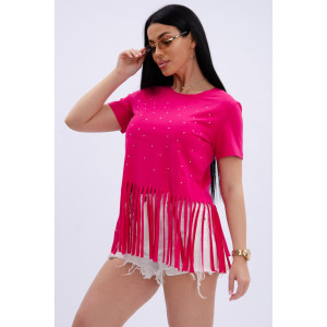 Футболка женская "Карибы 5" кулирка с лайкрой (р-ры: 46-60) малина