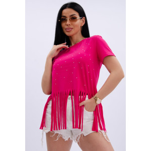 Футболка женская "Карибы 5" кулирка с лайкрой (р-ры: 46-60) малина