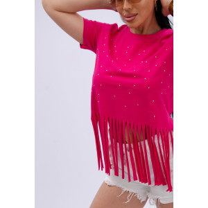 Футболка женская "Карибы 5" кулирка с лайкрой (р-ры: 46-60) малина