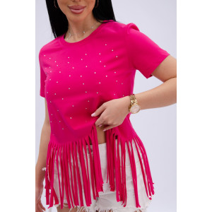 Футболка женская "Карибы 5" кулирка с лайкрой (р-ры: 46-60) малина