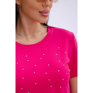 Футболка женская "Карибы 5" кулирка с лайкрой (р-ры: 46-60) малина