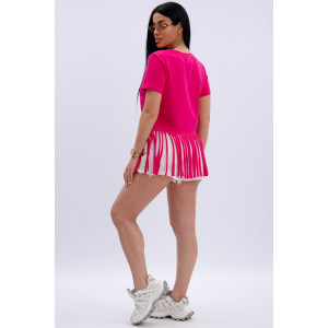 Футболка женская "Карибы 5" кулирка с лайкрой (р-ры: 46-60) малина