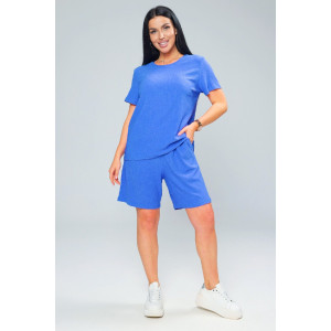 Костюм двойка женский М-1045 жатка (р-ры: 48-50) голубой