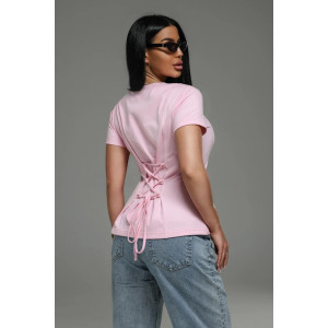 Футболка женская "Мода" кулирка с лайкрой пенье фирча (р-ры: 44-54) розовый