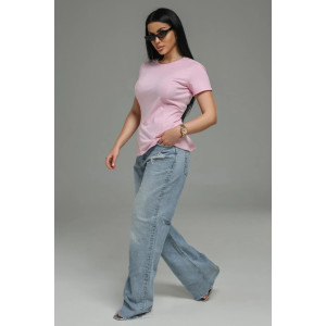 Футболка женская "Мода" кулирка с лайкрой пенье фирча (р-ры: 44-54) розовый