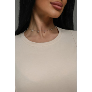 Футболка женская "Мода" кулирка с лайкрой пенье фирча (р-ры: 44-54) бежевый