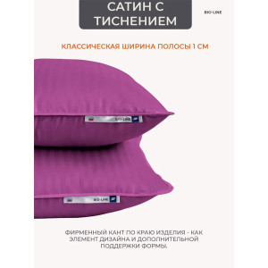 Наволочка на молнии сатин "Bio-Line" 059373 фиолетовый