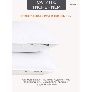 Наволочка на молнии сатин "Bio-Line" 059378 белый 2 шт.