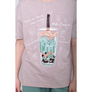 Костюм двойка подростковый 11074 футер 2-х нитка + кулирка (р-ры: 36-48) ментол