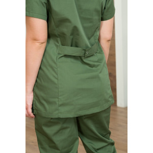 Костюм медицинский женский М-186-0316 тиси (последний размер) серо-зеленый 56