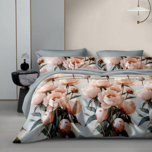 Постельное белье поплин "Пионы"