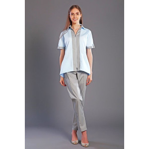 Костюм медицинский женский  М-175 тиси (последний размер) светло-голубой 42,44