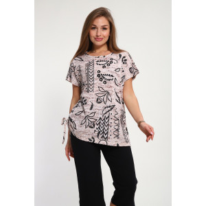 Костюм двойка женский №267 кулирка (р-ры: 50-60) бежевый