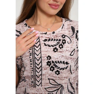 Костюм двойка женский №267 кулирка (р-ры: 50-60) бежевый Костюм двойка женский №267 кулирка (р-ры: 50-60) бежевый