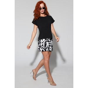 Футболка женская №2292/1 жатка (р-ры: 42-52) черный