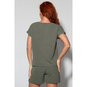 Футболка женская №2292 жатка (р-ры: 42-52) хаки