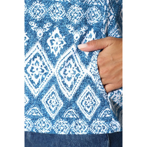 Майка женская №2143/6 кулирка (р-ры: 48-62) белый-джинса