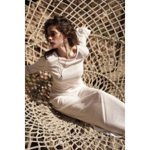 Платье женское "Богиня" М-88ПЛ флам-вискоза (р-ры: 42-48) белый