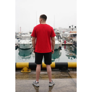 Костюм двойка мужской М-021КП "СССР" кулирка с лайкрой (р-ры: 46-60) красный