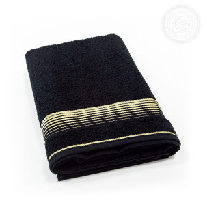 Полотенце махровое "Гармония" черный (последний размер) 50х90