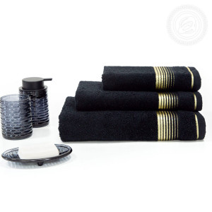 Полотенце махровое "Гармония" черный (последний размер) 50х90