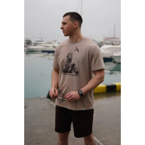 Костюм двойка мужской М-022КП "Победа" кулирка (р-ры: 46-60) бежевый