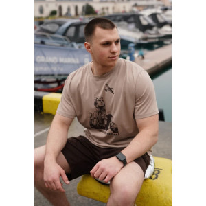 Костюм двойка мужской М-022КП "Победа" кулирка (р-ры: 46-60) бежевый