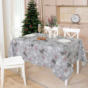 Скатерть из рогожки "Зимний сон"