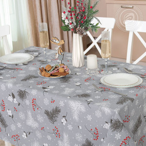Скатерть из рогожки "Зимний сон"