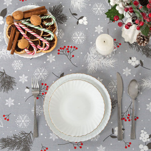 Скатерть из рогожки "Зимний сон"