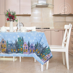 Скатерть из рогожки "Куранты"