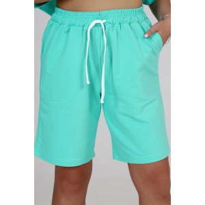 Шорты-бермуды женские ШФ-2219 футер (р-ры: 46-56) ментол