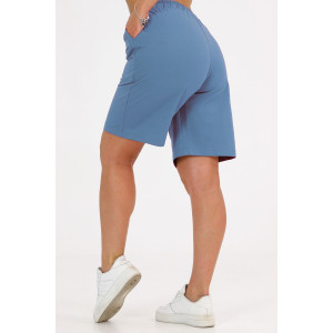 Шорты-бермуды женские ШФ-2219 футер (р-ры: 46-56) голубой