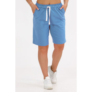 Шорты-бермуды женские ШФ-2219 футер (р-ры: 46-56) голубой