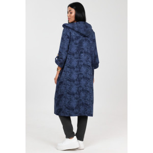 Кардиган женский "Бохо" КрФ-2329 футер (р-ры: 50-64) варенка индиго