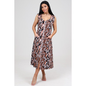 Сарафан женский СК-563 кулирка (р-ры: 48-62) корич.разводы