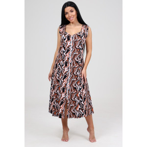 Сарафан женский СК-563 кулирка (р-ры: 48-62) корич.разводы