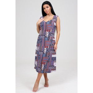Сарафан женский СК-563 кулирка (р-ры: 48-62) этнический рисунок