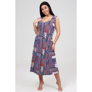Сарафан женский СК-563 кулирка (р-ры: 48-62) этнический рисунок