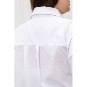 Блузка женская БЛ-10-401 поликоттон (р-ры: 42-52) белый
