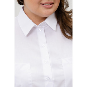 Блузка женская БЛ-10-401 поликоттон (р-ры: 42-52) белый